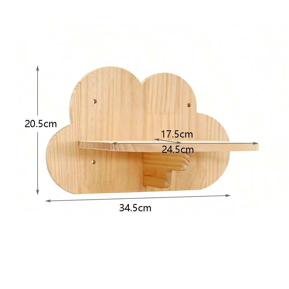 Cat Wall Climbing Shelves Steps and Hammock Bed Tree Tower Space Saving Wall Furniture for Pets Playing Resting Stable Structure