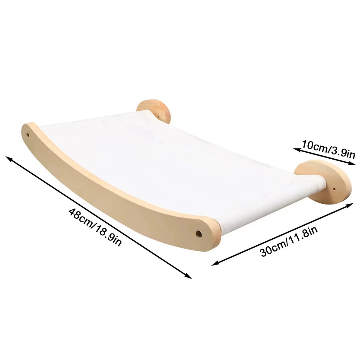 Cat Wall Climbing Shelves Steps and Hammock Bed Tree Tower Space Saving Wall Furniture for Pets Playing Resting Stable Structure