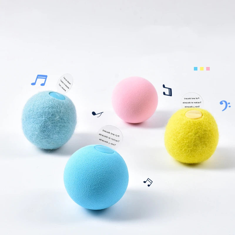 Interactive Ball Smart Cat Toys Catnip Cat Training Toy Kitty Pet Playing Ball Pet Squeaky Supplies Products Toy for Cats Kitten