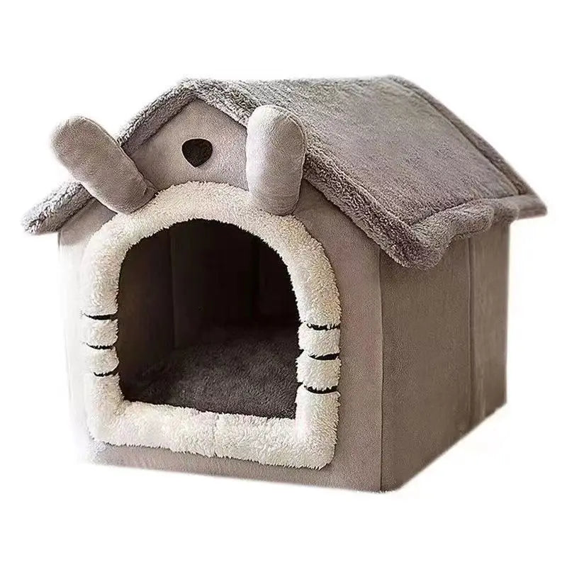 Pet House Closed Cat Bed Four SeasoUniversal Removable Washable Pet Kennel Waterproof Windproof Dog House for Small Dogs Kit