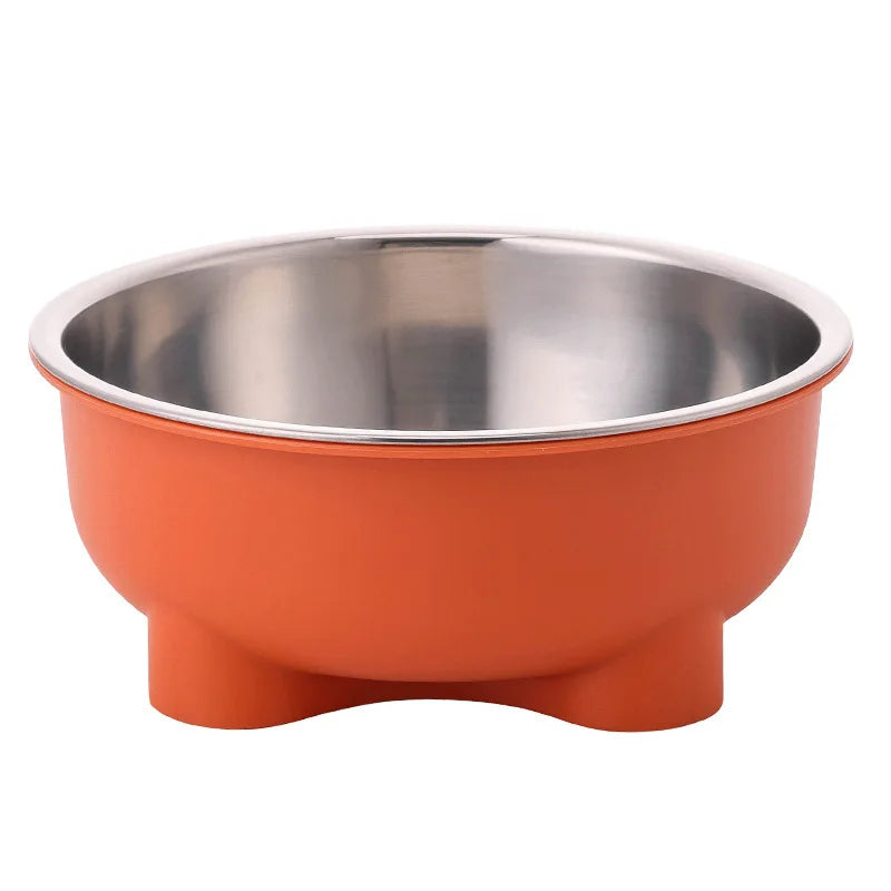 1/4PCS 600ml Capacity Stainless Steel Pet Bowl: Detachable, Easy-Clean Dog & Cat Dish with Non-Skid Bottom for Secure