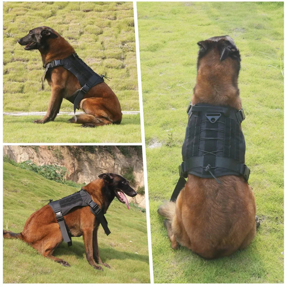 Tactical Military Vest For All Breeds Dogs Retriever Tactical Training Dog Harness Quick Release Vest Pet Training Dog Harness