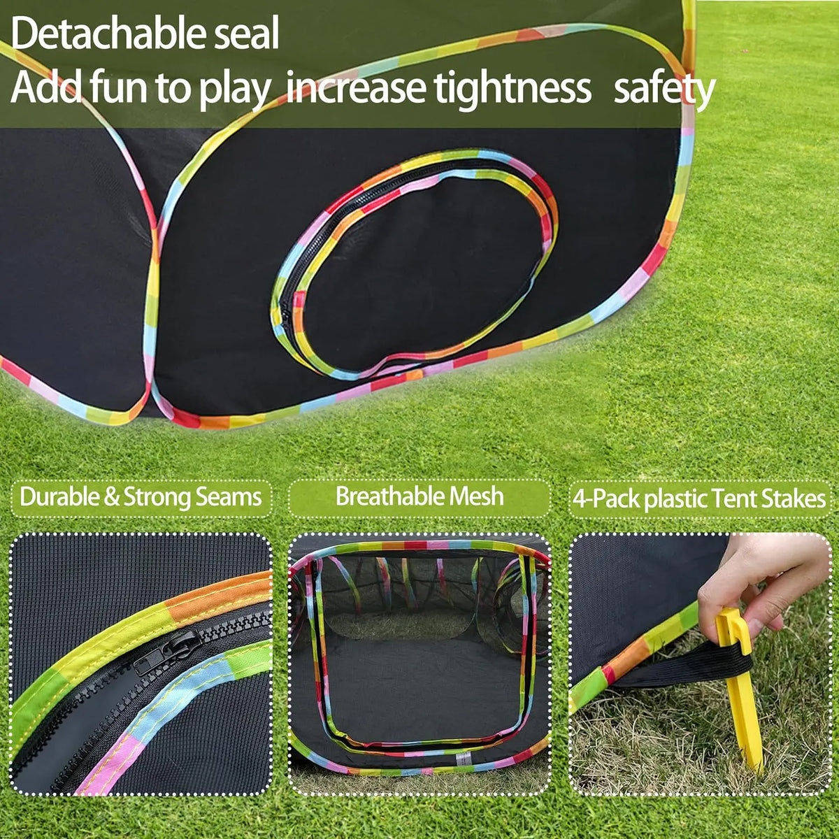 Outdoor Cat Enclosure Portable Cat Tents for Outside Cage Free Playpen Pet Tunnel Playground for Indoor Cats & Small Animals