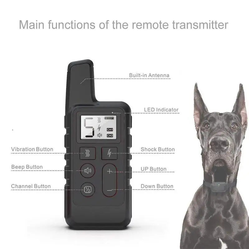 Rechargeable Dog Training Collar 1650ft Remote Control Dog Training Collar with Adjustable Nylon Strap Pet Training Accessories