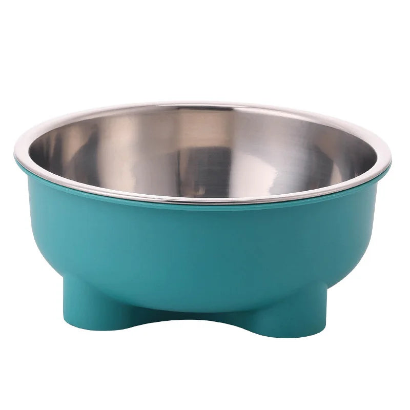 1/4PCS 600ml Capacity Stainless Steel Pet Bowl: Detachable, Easy-Clean Dog & Cat Dish with Non-Skid Bottom for Secure