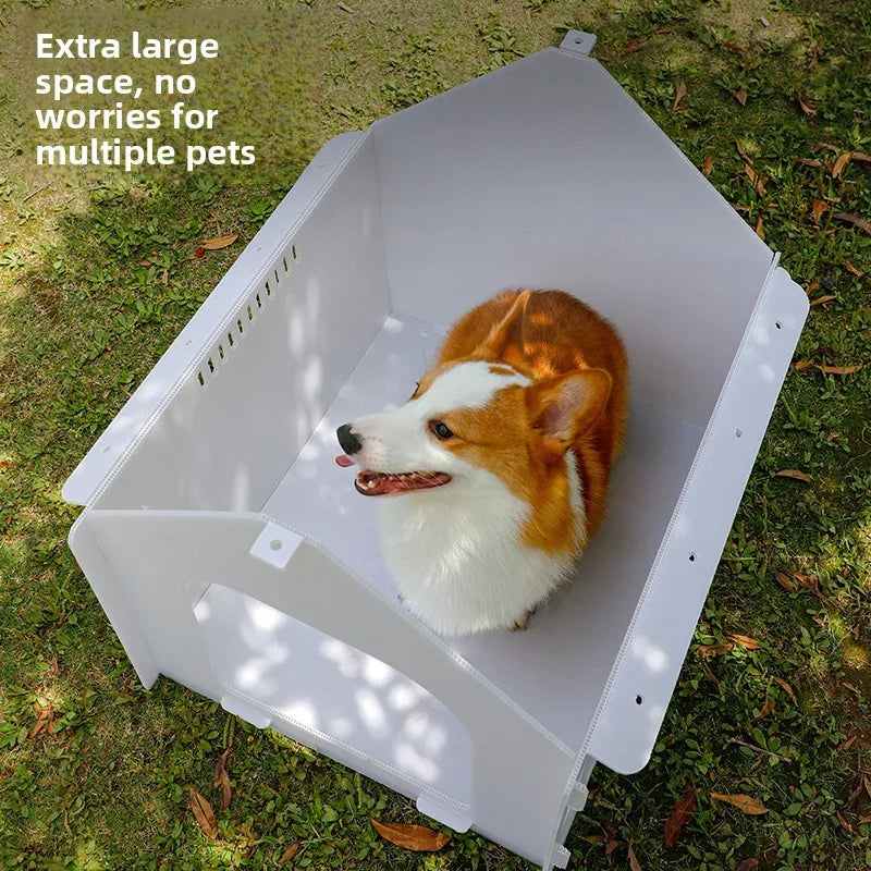 Outdoor dog house Waterproof rainproof sunscreen cold dog house Medium-sized dog kennel Outdoor courtyard kennel Rural dog shed