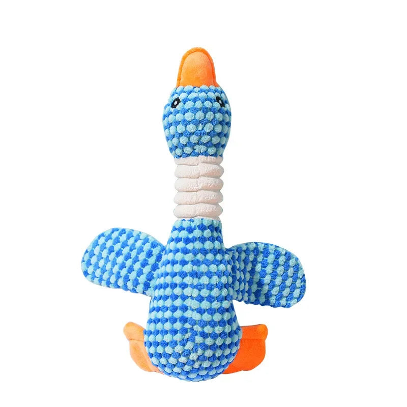 Dog Toys Plush Animal Toy Wild Goose Chewing Toy for Small Medium Large Dogs Cats Teeth Cleaning Toys Pet Squeak Toy for Puppy