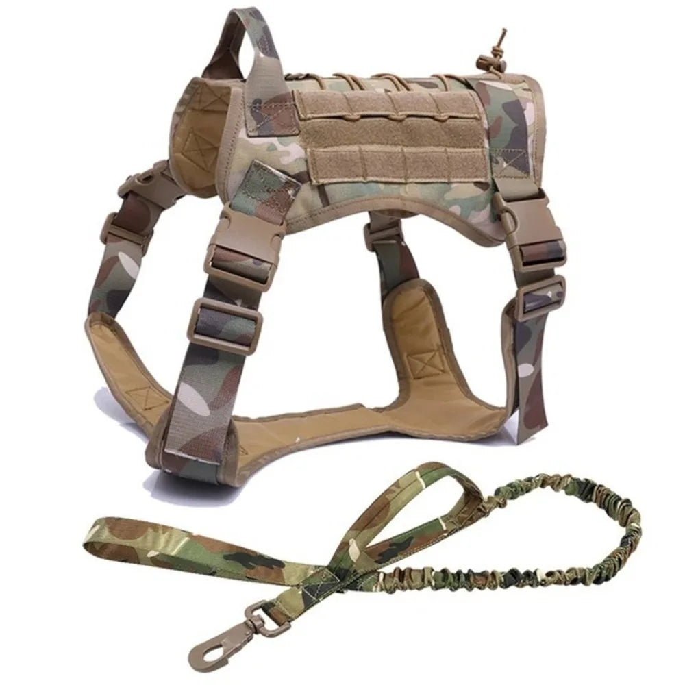Tactical Military Vest For All Breeds Dogs Retriever Tactical Training Dog Harness Quick Release Vest Pet Training Dog Harness