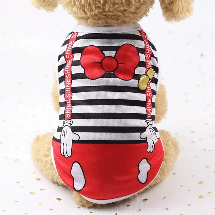 Pet Dog Clothes Cartoon Clothing Puppy Dogs Soft Vests Summer Shirt Casual T-Shirt for Small Pet Supplies